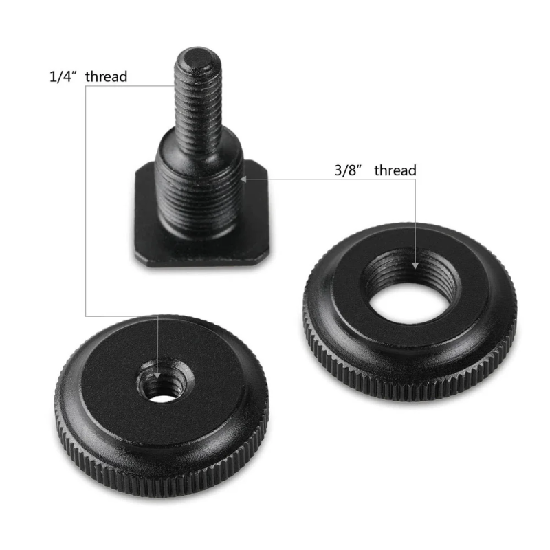 SmallRig Cold Shoe Adapter 3/8" to 1/4" Thread (2pcs)