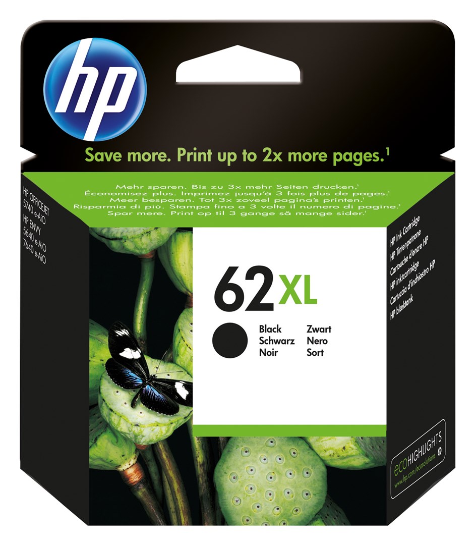 Ngjyrë për printer HP 62XL, 600 faqe, e zezë