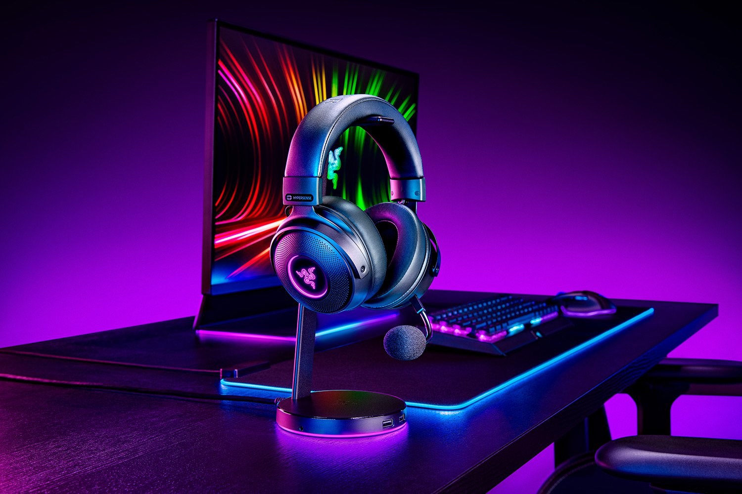 Kufje lojërash Razer Kraken V3 Pro, 7.1 Surround, 50 mm TriForce Titanium, wireless, e zezë