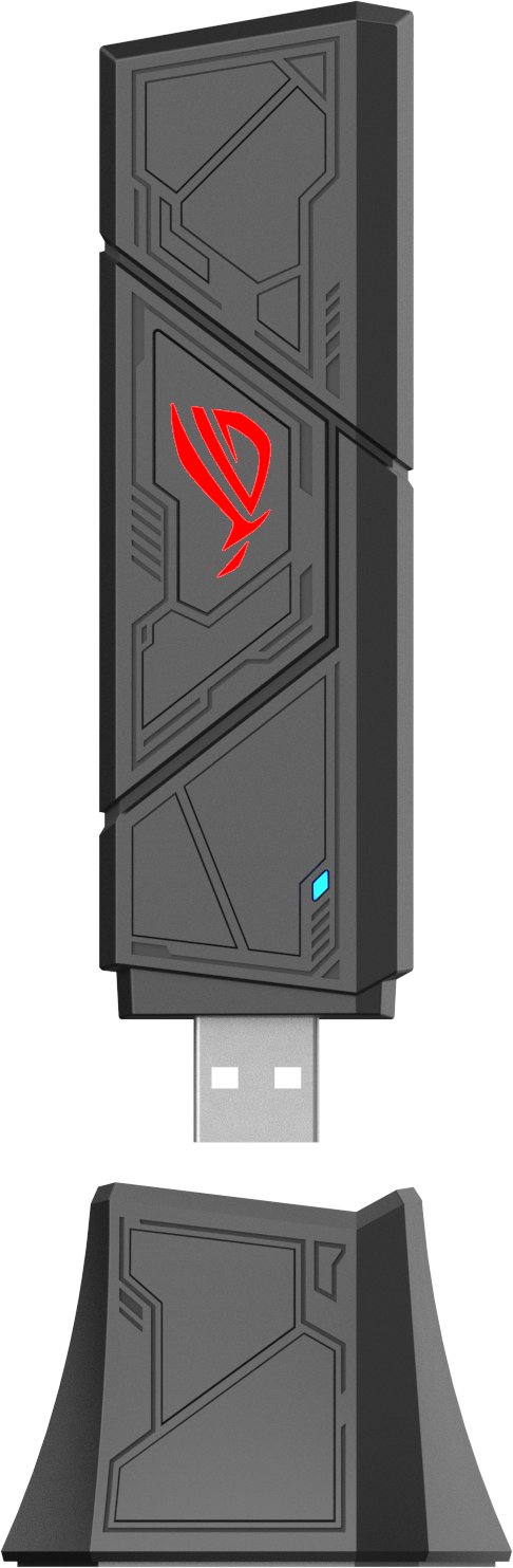 WiFi адаптер ASUS ROG USB BE92, WiFi 7, Tri Band BE6500 6500 Mbps, црн