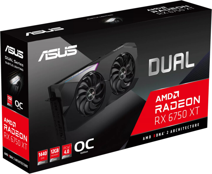 Kartelë grafike ASUS Radeon DUAL-RX6750XT-O12G, 12GB GDDR6