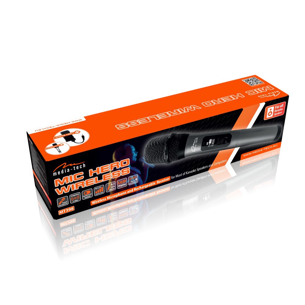 Mikrofon karaoke Media-tech Stage MT398, Bluetooth, USB-C, i zi