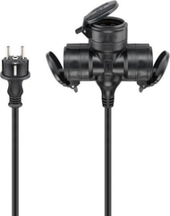 Kabllo zgjatues Pro Outdoor, 3 dalje, 10 m, i zi