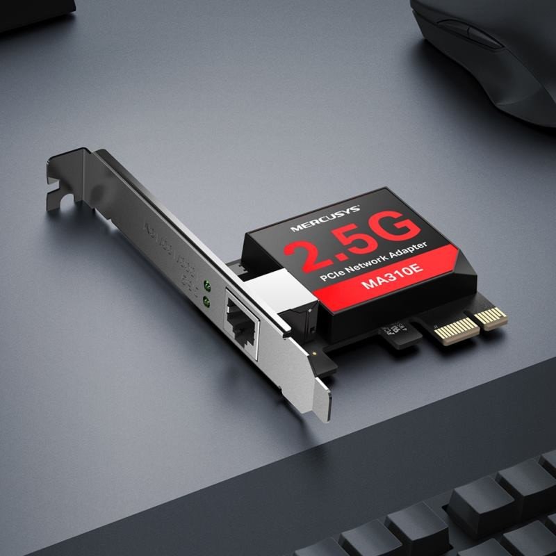 Kartë rrjeti Mercusys MA310E, PCIe, Gigabit, e zezë