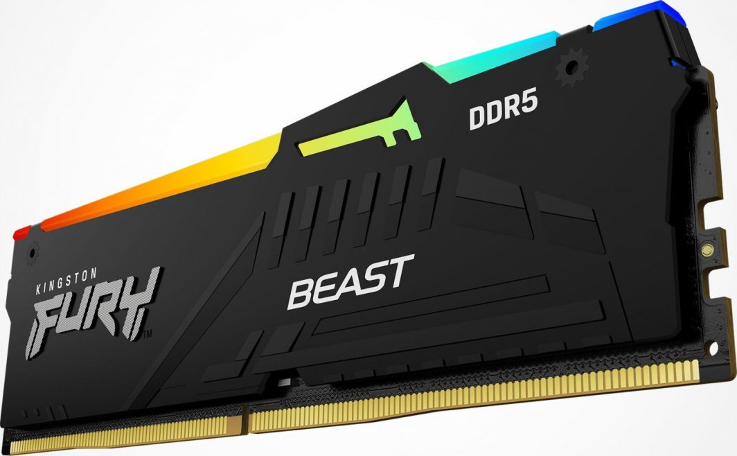 Memorie Kingston Fury Beast RGB, DDR5, 16 GB, 6000 MHz, CL30, KF560C30BBA-16
