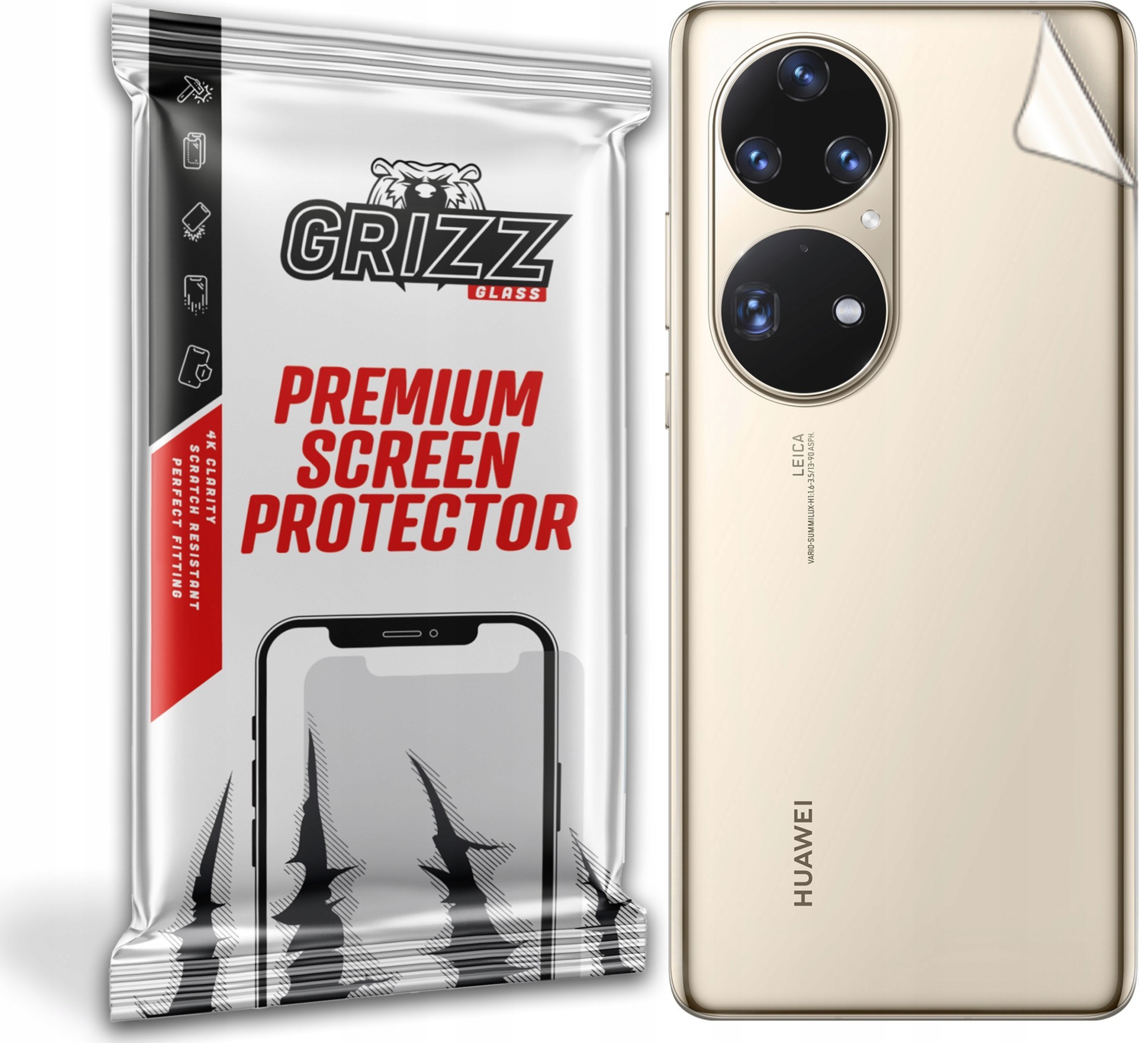 Film mbrojtës prapa GrizzGlass UltraSkin për Huawei P50 Pro, fleksibël, transparent