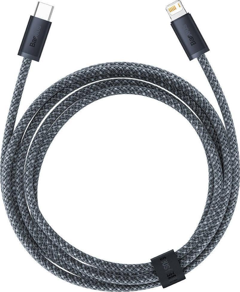 Kabllo USB Baseus USB C në Lightning, 2 m, 20W, gri