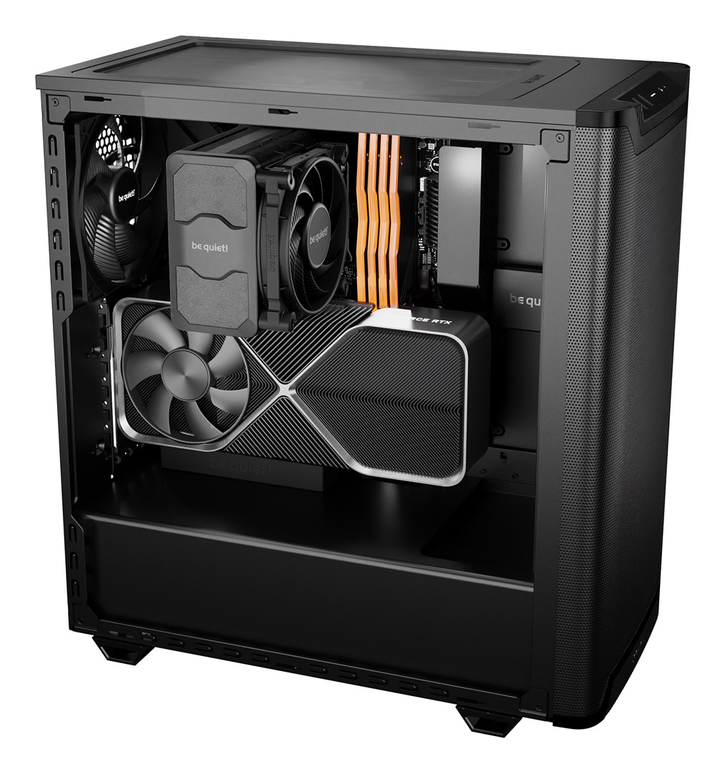 Kase PC be quiet Pure Base 501 Airflow, ATX Mid Tower, xham i temperuar, e zezë