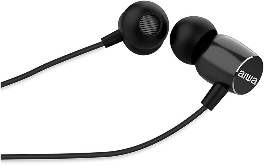 Kufje me kabllo Aiwa ESTM-20BK, 10 mm, lidhje 3.5 mm, të zeza