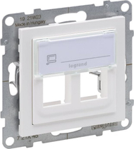 Adapter Keystone Suno 2x Legrand 721145, montim i dyfishtë, i bardhë