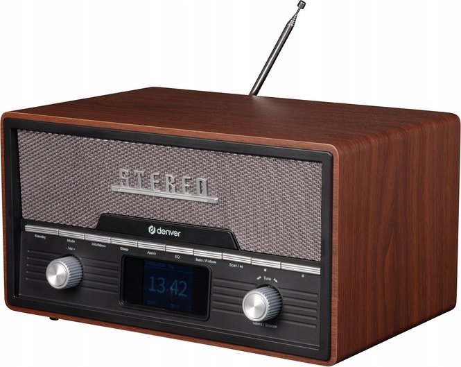 Radio retro Denver MDA-525DW, DAB+/FM, CD Bluetooth USB, kafe e zezë