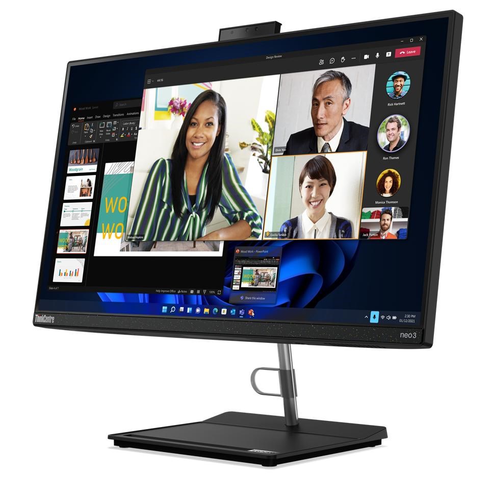 Kомпјутер All-in-One Lenovo ThinkCentre neo 30a, 23.8" Full HD, i5-1240P, 8GB RAM, 512GB SSD, црн