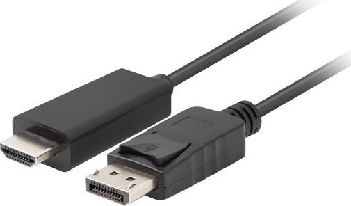 Kабел Lanberg DisplayPort во HDMI, 1 m, црн