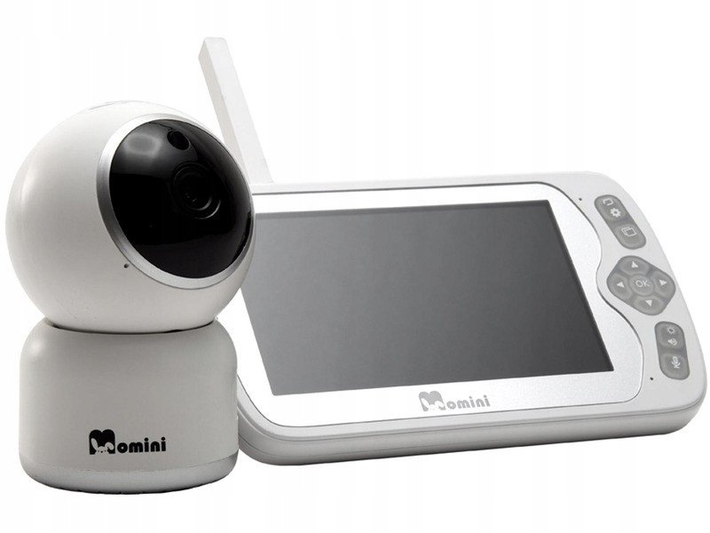Monitor bebi Momini BlissEye, kamera FullHD, ekran 5", i bardhë