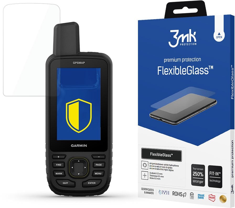 Mbrojtëse ekrani 3mk FlexibleGlass për Garmin GPSMAP 67, hibrid, rezistente ndaj gërvishtjeve, transparente