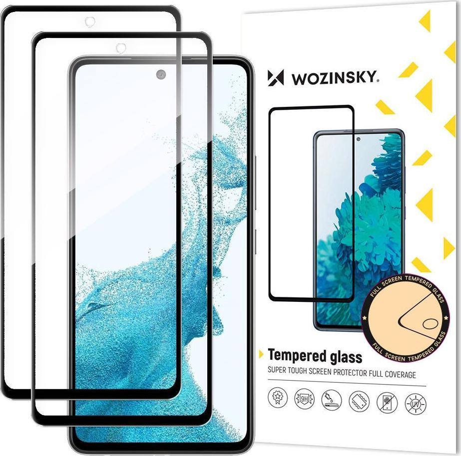 Set xhama mbrojtës Wozinsky për Samsung Galaxy A33 5G, 2x Full Glue, Case Friendly, i zi