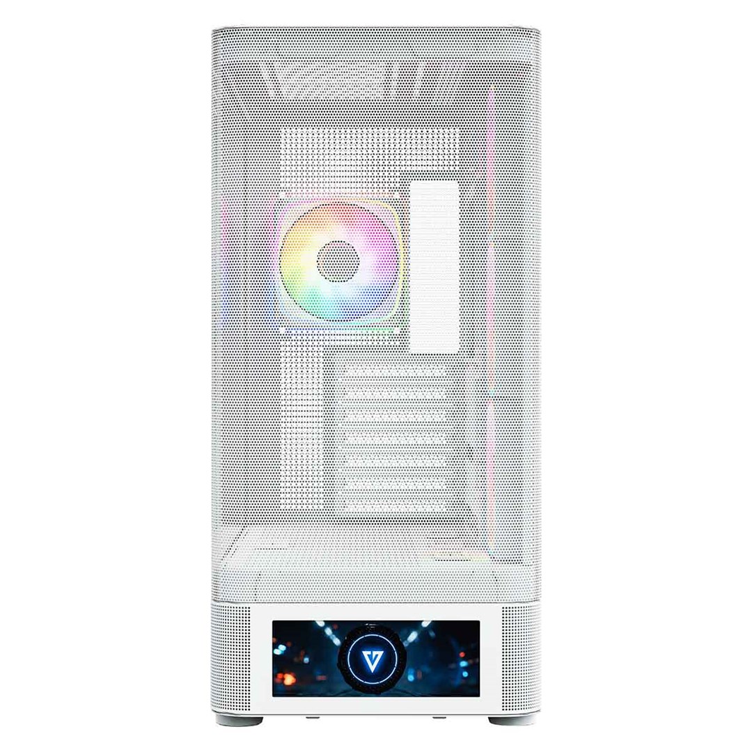 Kuti gaming MODECOM Volcano AQ500, MIDI Tower, ARGB, e bardhë