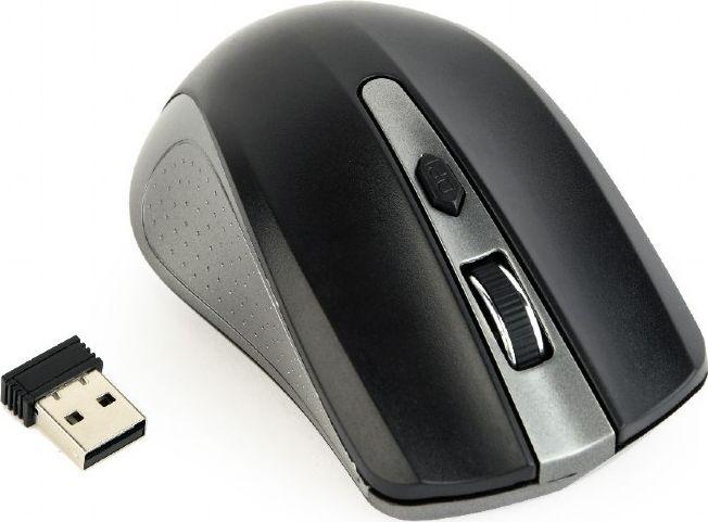 Maus Gembird MUSW-4B-04-GB, wireless, USB, i zi dhe i hirt