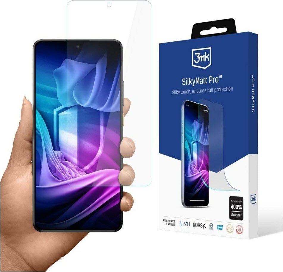Folie mbrojtëse 3MK Silky Matt Pro për Poco X7 Pro, mat, vetë-rigjeneruese, transparente