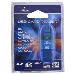 USB/exues kartash SDHC Esperanza Titanium TA101B, USB 2.0, i kaltër