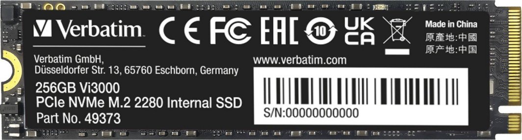 Disk SSD Verbatim Vi3000, 256GB, M.2 2280 PCI-E x4 Gen4 NVMe