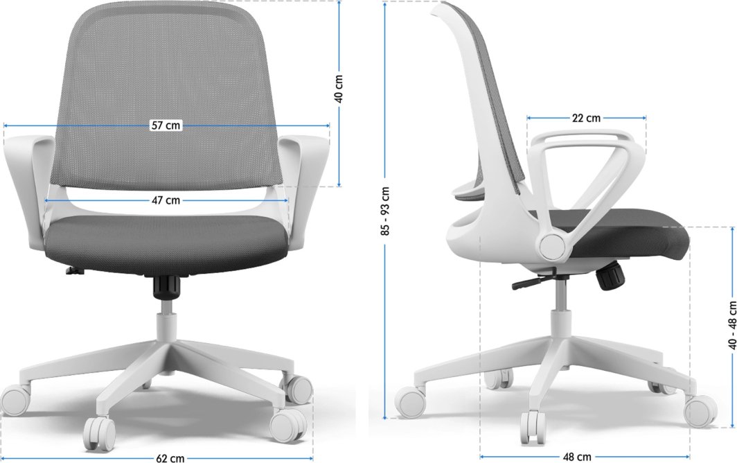 [OUTLET] Karrige zyre SENSE7 Sopty, e bardhë/ hirtë