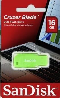USB SanDisk Cruzer Blade, 16GB, USB 2.0, e zezë me të kuqe