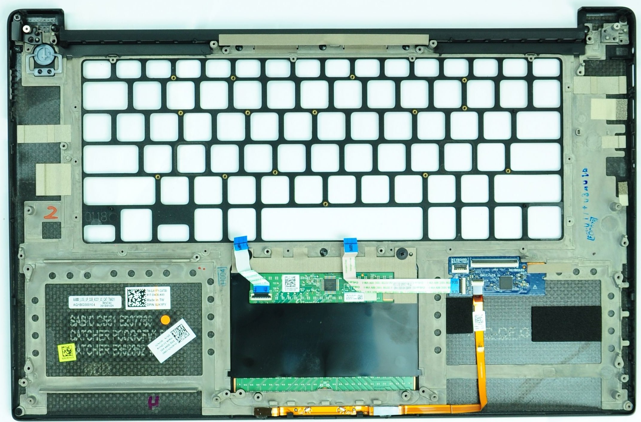Mbështetëse pëllëmbësh me touchpad Dell, pjesë origjinale, për laptop
