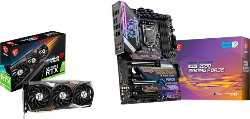 Kartelë grafike MSI GeForce RTX 3080 Gaming Z Trio 10GB GDDR6 + MPG Z590 GAMING FORCE