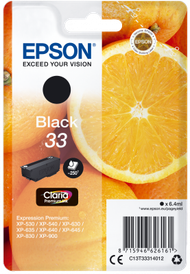 Ngjyrë Epson Singlepack 33 Claria Premium, e zezë