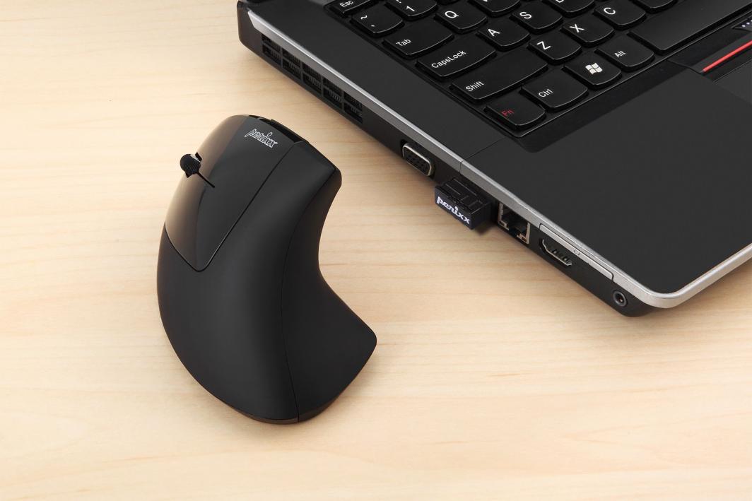 Maus Perixx Perimice-713L, për majtakë, wireless, USB, i zi