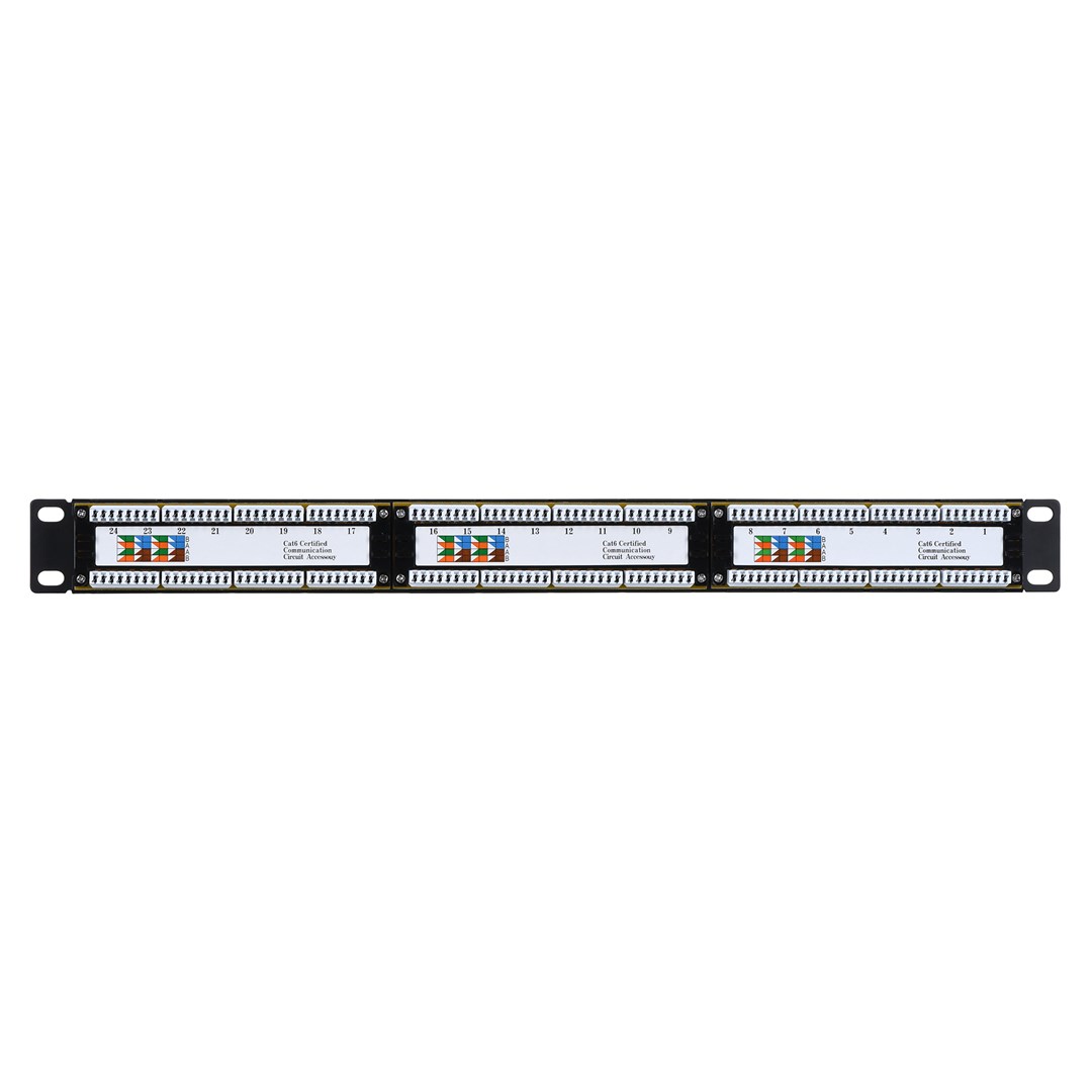 Patch panel Alantec PK-U6-1, 24 porta RJ45, Cat 6, 1U 19", i zi