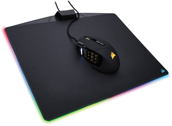 Mauspad CORSAIR Gaming MM800 RGB me drita anësore LED, i zi