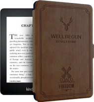 Kopertinë mbrojtëse Strado Case Smart Motto për Kindle Paperwhite 1 2 3, funksion auto sleep wake, plastikë, kafe e çelur