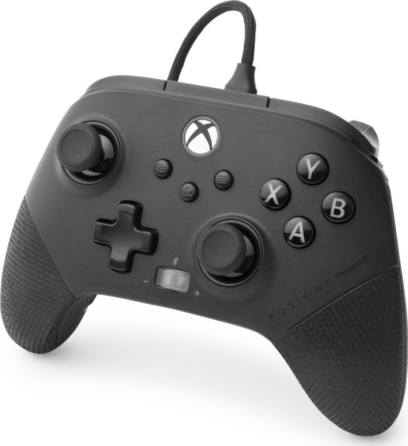 Kontrollor me kabllo PowerA Fusion Pro 4 për Xbox Series X|S, Quick-Twist Thumbsticks, Hall Effect, i zi