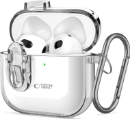 Mbulesë Tech-Protect Slim Hook për Apple AirPods 4, polikarbonat, transparente