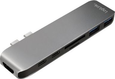 Replikator LogiLink Multiport për MacBook Pro 2016 / 17, 100 W, i hirtë