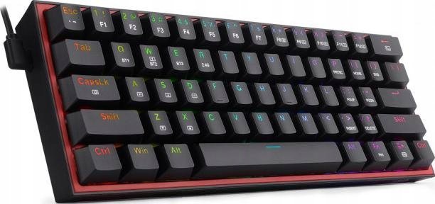 Tastierë mekanike gaming Redragon Fizz Pro, 60%, Bluetooth dhe wireless, RGB, e zezë