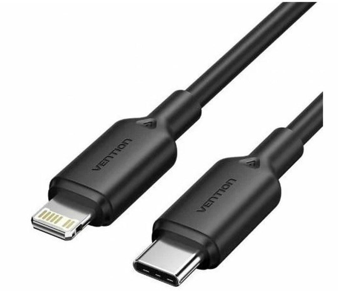 Kabllo Vention USB 2.0 Type C në Lightning, 3A, 1m, e zezë