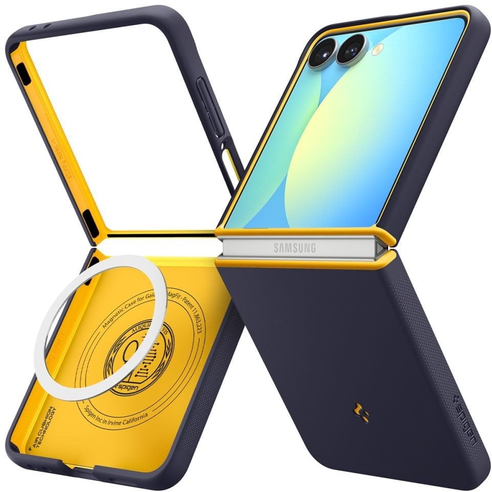 Mbulesë telefoni Spigen Nano Pop Mag për Samsung Galaxy Z Flip7, MagSafe, Blueberry Navy