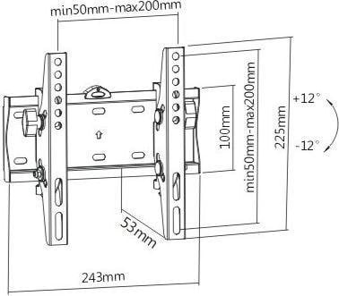Mbajtëse muri Gembird 23-42"/WM-42T-02