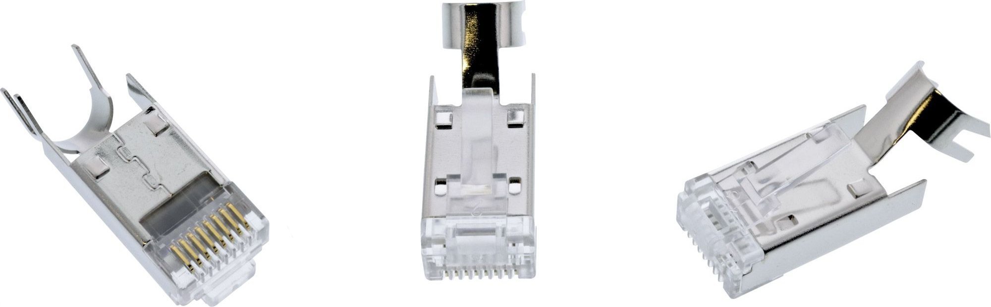 Prizë rrjeti InLine Crimp Plug Cat.6A RJ45, e mbrojtur, set 10 copë, e zezë