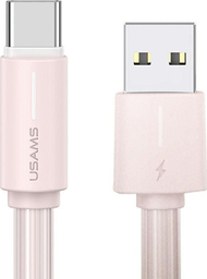 Kabllo USB Usams YU Series, USB C në USB C, 1m, USB 3.0, rozë
