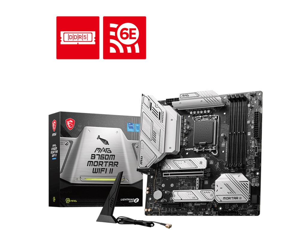 Матична плоча MSI MAG B760M MORTAR WIFI II, LGA 1700, mATX