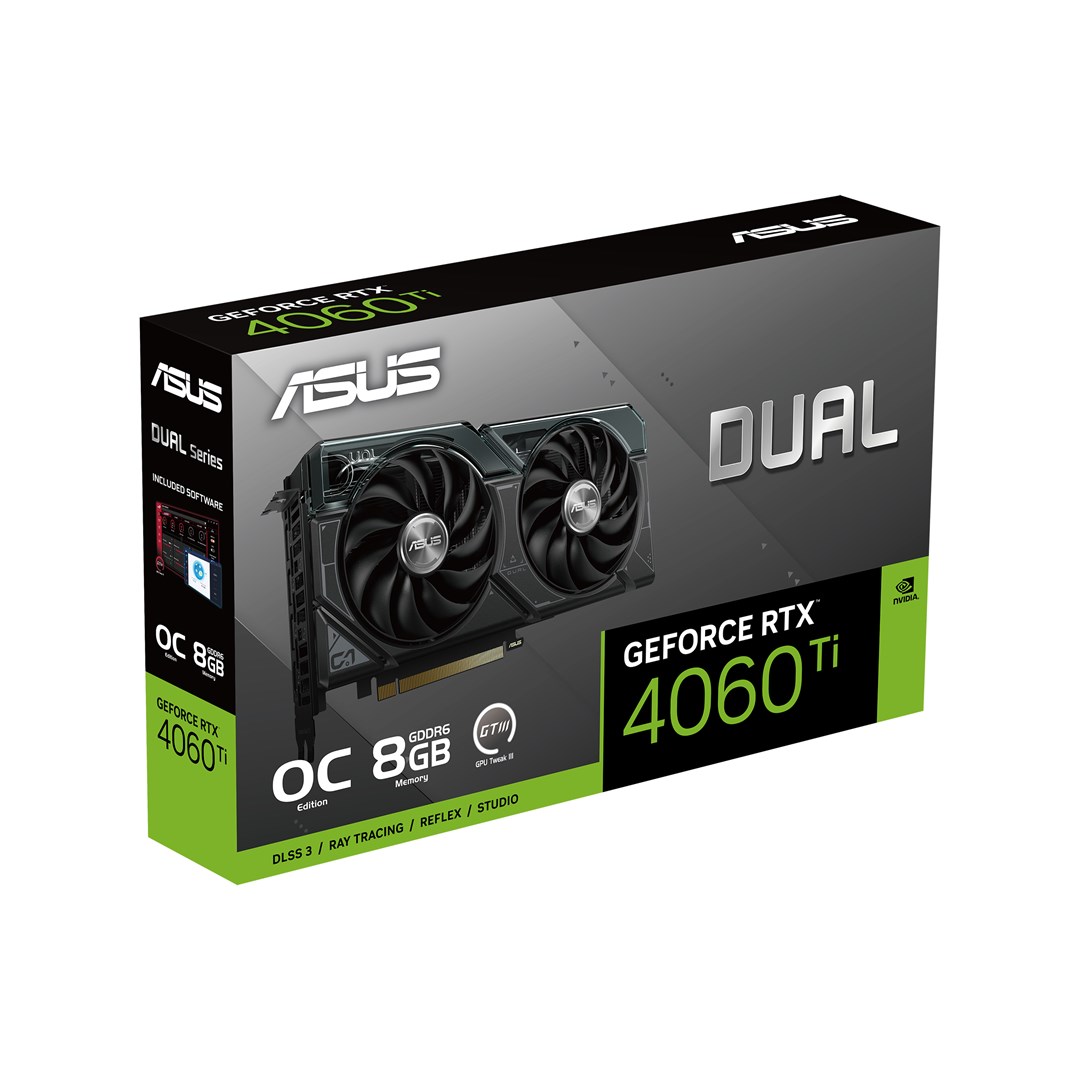 Kartë grafike ASUS Dual NVIDIA GeForce RTX 4060 Ti, 8 GB GDDR6