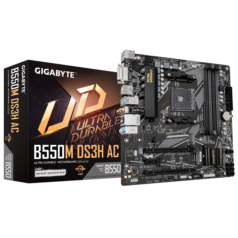 Pllakë amë Gigabyte B550M DS3H Socket AM4 micro ATX AMD B550