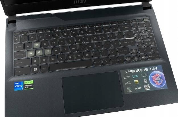 Laptop MSI Cyborg 15 A12VE-017XPL, 15.6", Core i5-12450H, 32GB RAM, 512GB SSD, NVIDIA GeForce RTX 4050