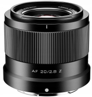 Objektiv Viltrox AF 20mm f/2.8 për Nikon Z, kënd i gjerë, autofokus, i zi