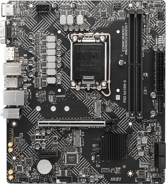 Pllakë amë MSI PRO H610M-G, Intel H610, Socket 1700, 2 slota, Micro ATX