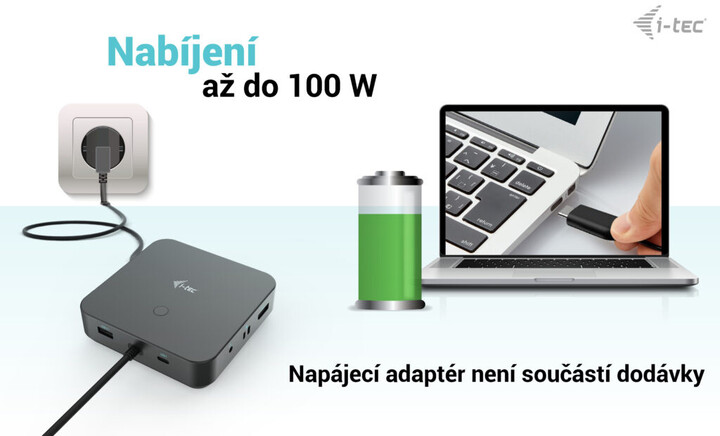 Stacion docking i-tec USB-C, 3x Display, LAN, PD 100W
